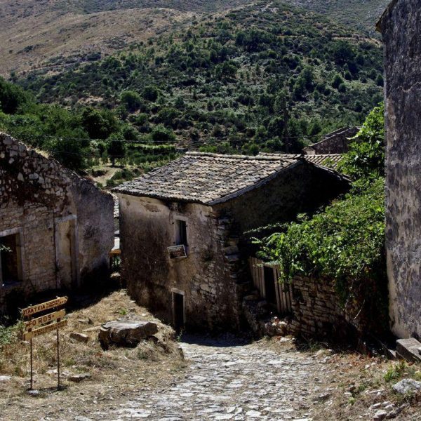 Corfu Palaia Peritheia Village Road
